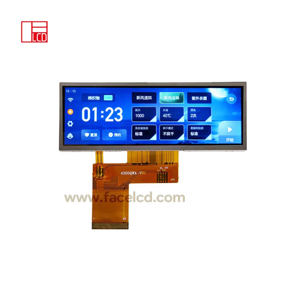 3.9inch 480X128 TN Bar LCD Display with RGB