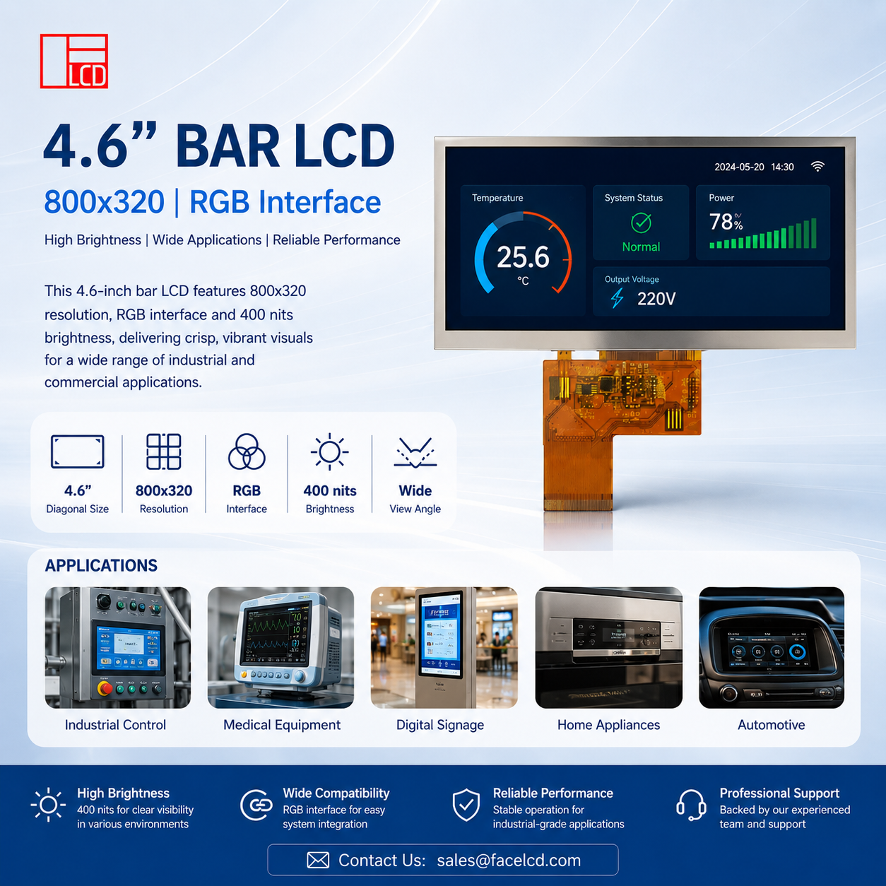 Bar TFT LCD 