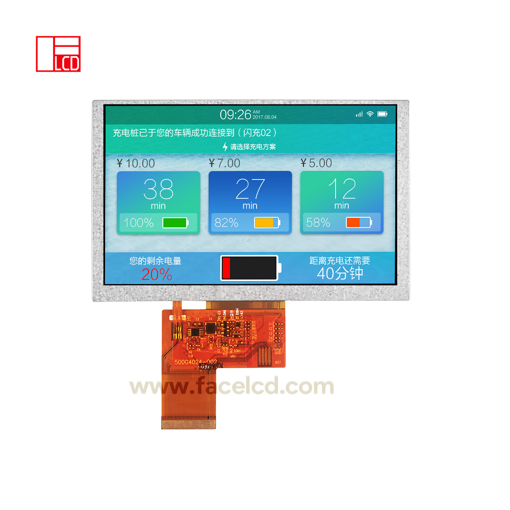 5inch 480X272 TN TFT LCD Display with RGB