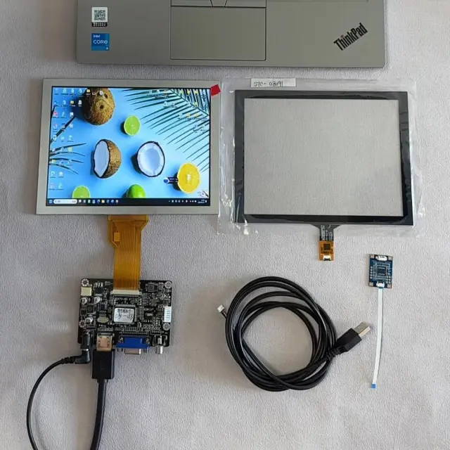 8 Inch Multi-Touch Capacitive Panel – (I2C) for Industrial, Raspberry Pi, Android Devices