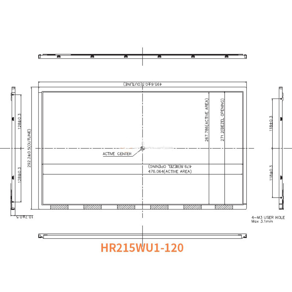BOE HR215WU1-120 21.5″ FHD LVDS LCD Screen, 1920×1080 Commercial Display Panel