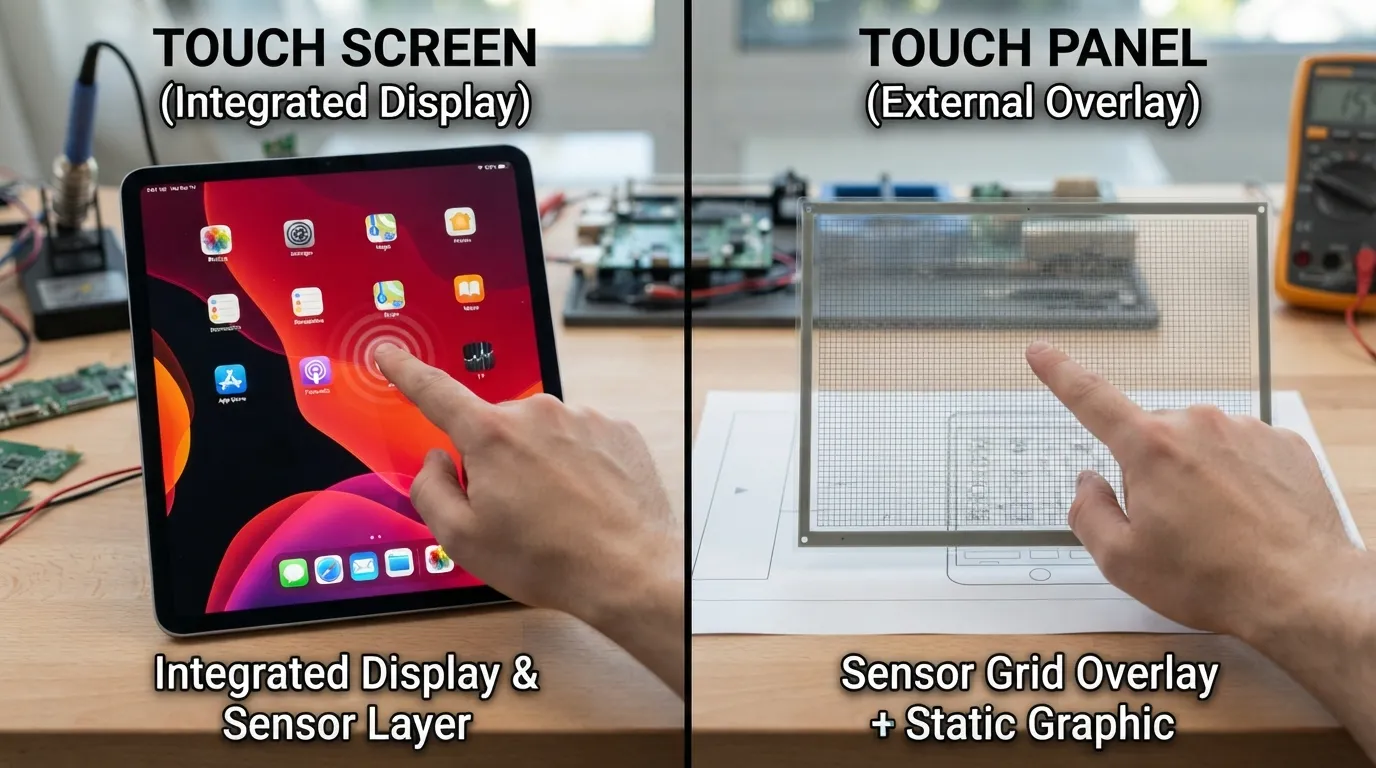 Touch Screen vs Touch Panel